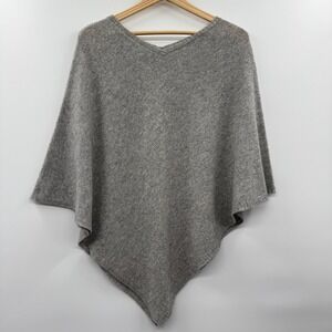 Beryll 100% Cashmere Poncho Grey one size‎